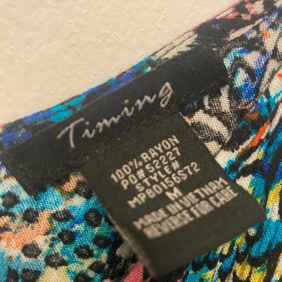 Spaghetti strap colorful patterned summer romper - Picture 3 of 3